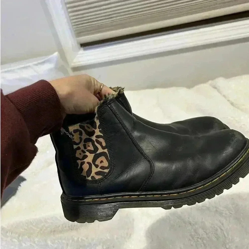 Dr.Martens Kids 2976 Leonore Leo Ankle Leather Boots Shoes Sz 6 - Picture 8 of 8